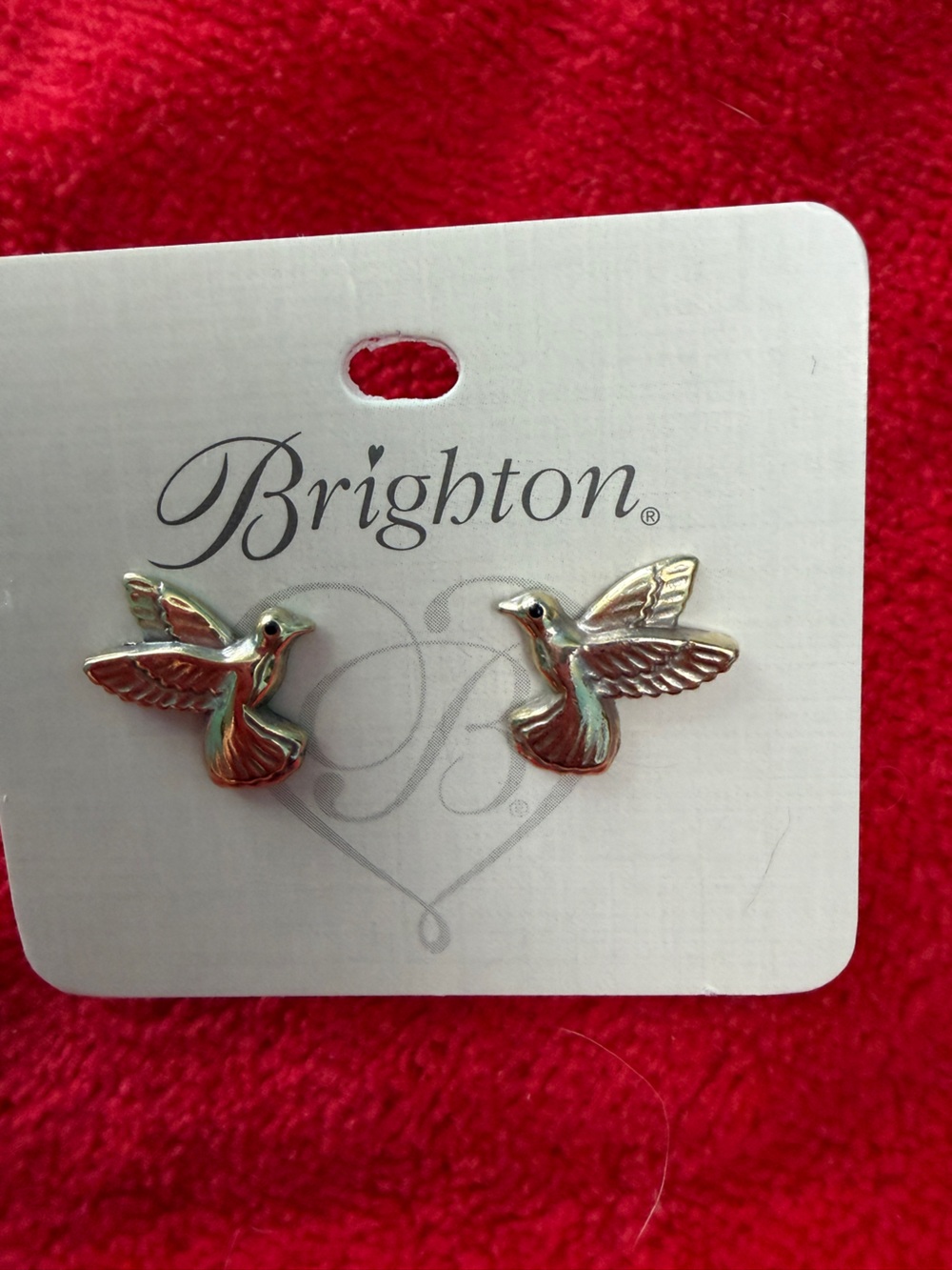Brighton Silver Hummingbird stud earrings.